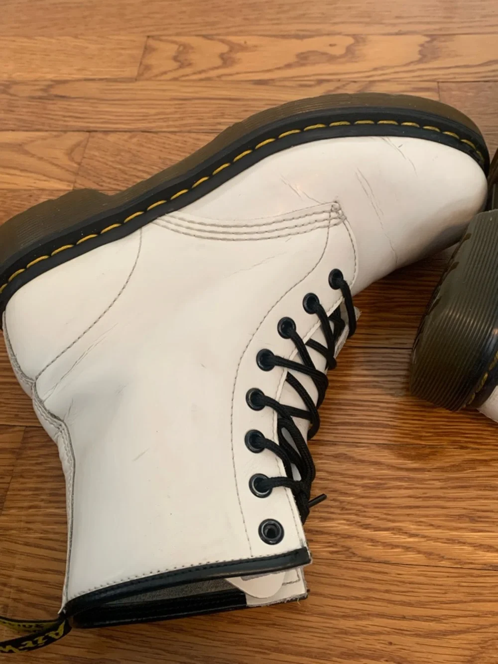 Dr Martens 1460 White Combat Boots Women’s size 8 - Picture 10 of 10
